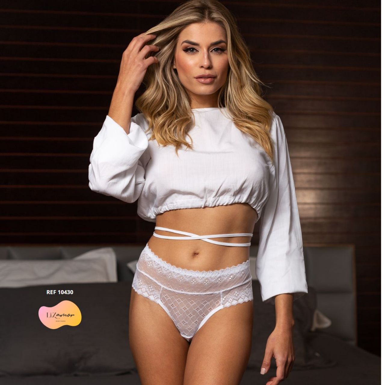 Fio sensual de renda antialérgica e forro em algodão