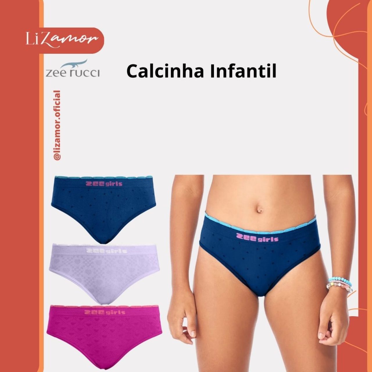 Calcinha Tanga Infantil Fall In Love