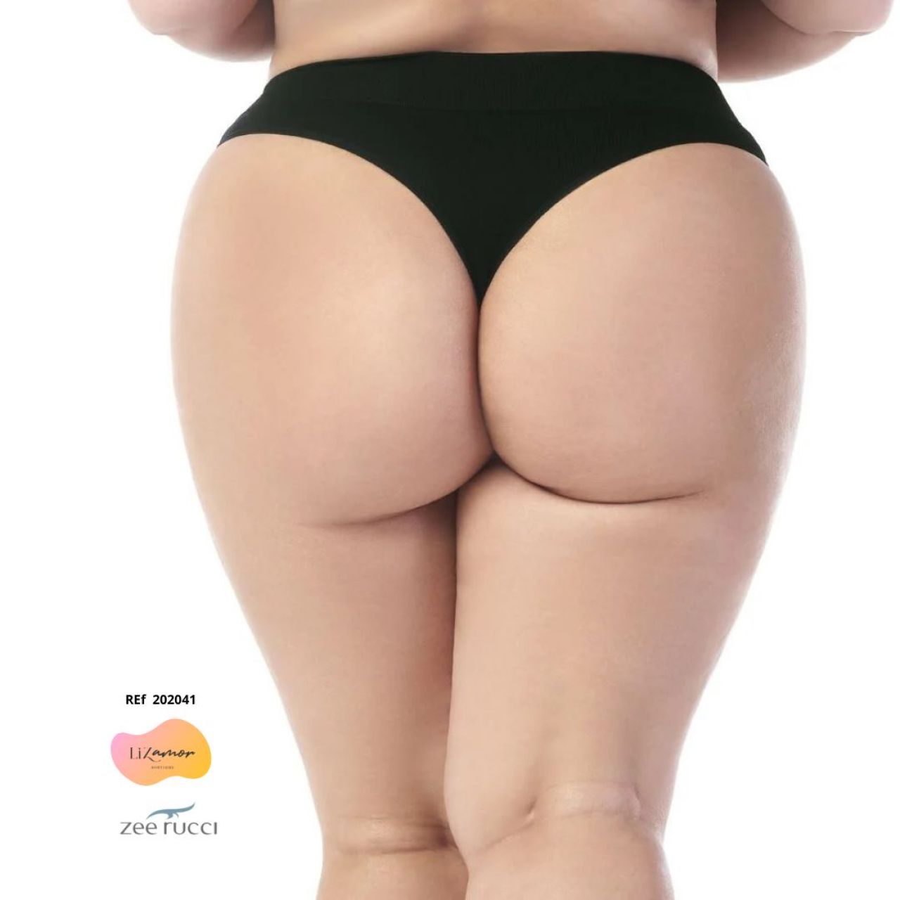 Zee Rucci. Calcinha fio dental plus size sem costura com cós confortável. 