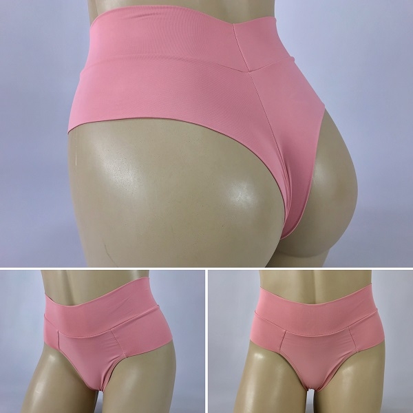 Fio Dental duplo e com cós modelador. Modelo fabricado com tecido reforçado de cinta, tornando a peça com mais compressão.