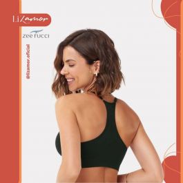 Zee Rucci. Top nadador com bojo removível sem costura