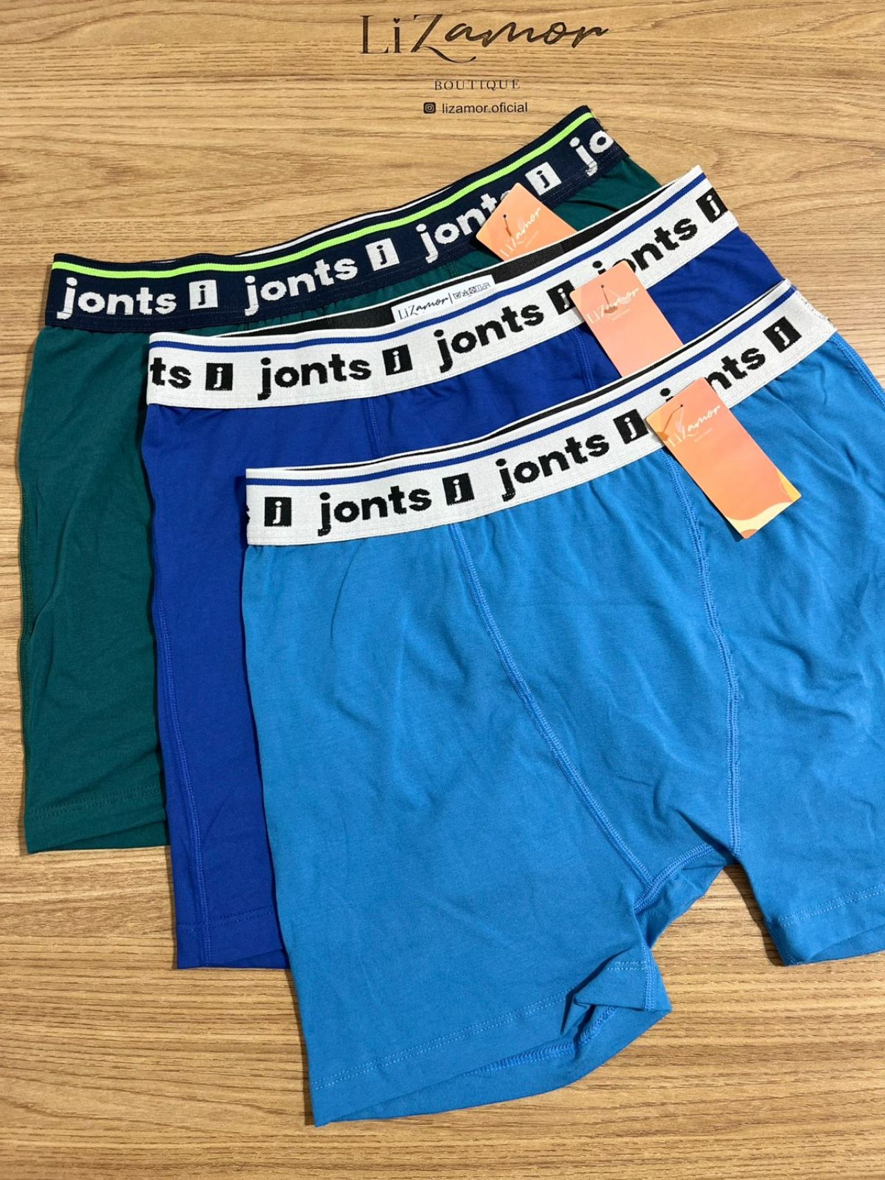 JONTS. Cueca Boxer em viscolycra com elástico slip JONTS