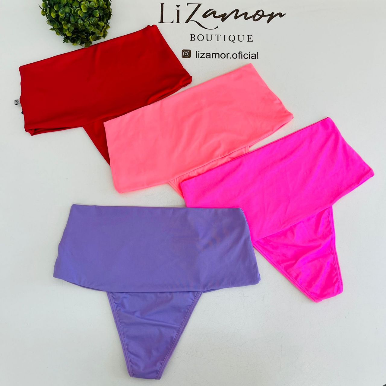 Cinturão Modelador. Fio Dental em microfibra, modelo duplo com cinturão modelador