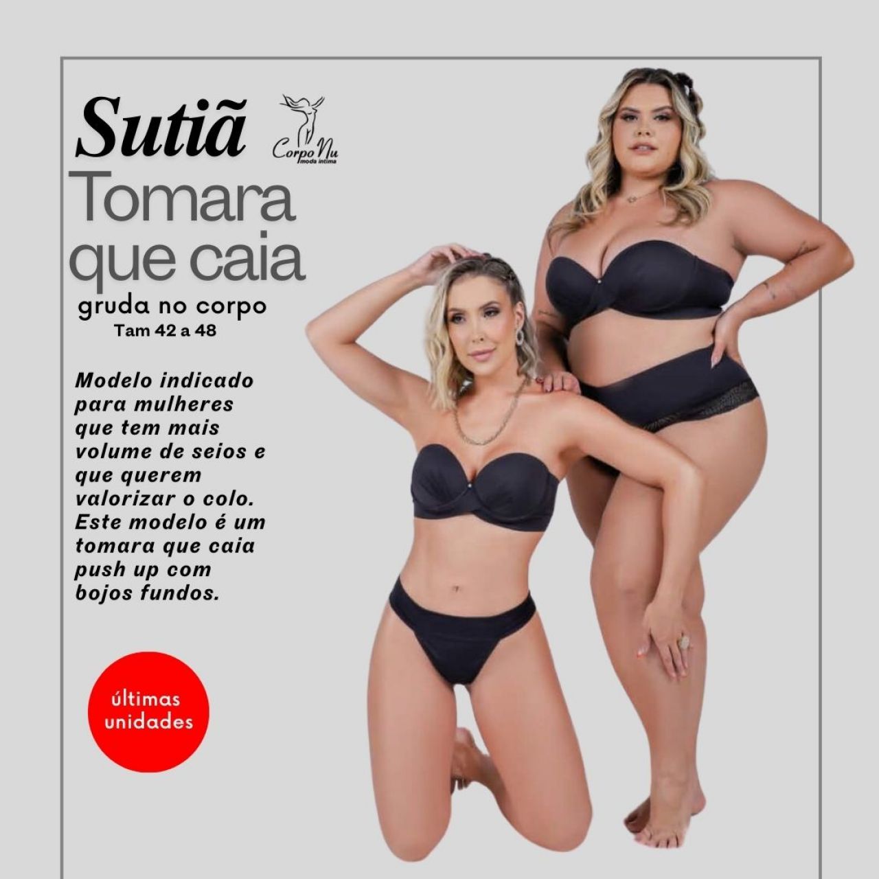 Sutiã tomara que caia com meio cruzado e pérola