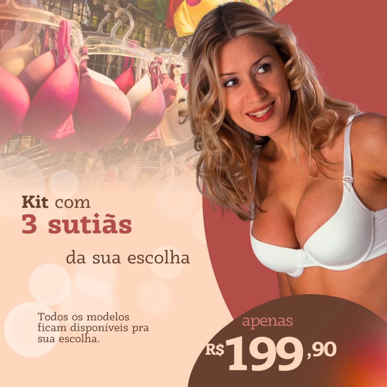 Kit 3 Sutiãs sortidos