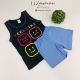 Pijama masculino infantil confeccionado em algodão Modelo de Short e regata. Modelos incríveis