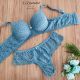 Plus Size. Conjunto de Soutien rendado com bojo e corpo reforçado. Fio dental asa delta rendado.