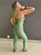 Liz fit. Top Fitness Cirrè modelo de bojo fixo, alças finas e cós duplo estruturado