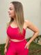 Liz fit. Top Fitness Cirrè modelo de bojo fixo, alças finas e cós duplo estruturado