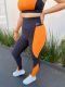 Liz fit. Calça legging com recortes V em composê