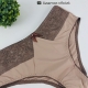 Calcinha alta com recortes de renda frontal. Modelinho ideal para senhoras, pois é mais fechado nas costas.