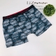 Cueca Boxer Estampada. Modelo fabricado na microfibra estampada com elástico slip