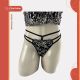 Fabricação Lizamor. Conjunto de Soutien estilo Cropped rendado. Acompanha fio dental rendado.