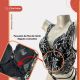 Fabricação Lizamor. Conjunto de Soutien estilo Cropped rendado. Acompanha fio dental rendado.