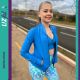 Liz Fit. Jaqueta Bomber Feminina. Modelo com bolsos e abertura total em zíper