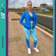 Liz Fit. Jaqueta Bomber Feminina. Modelo com bolsos e abertura total em zíper
