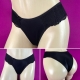 Tanga básica de microfibra com rendinhas laterais, modelo básico e pra usar todo dia