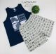 Pijama masculino infantil confeccionado em algodão Modelo de Short e regata. Modelos incríveis
