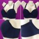 Sutiã modelador com bojo. Modelo de costas largas, fecho triplo e de alta sustentação