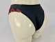 Tanga rendada com laterais trabalhadas em tecido duplo com renda babada
