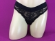 Fio dental duplo conforto de frente toda rendada. Modelo com cós duplo que proporciona conforto na cintura