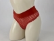 Fio dental duplo conforto de frente toda rendada. Modelo com cós duplo que proporciona conforto na cintura