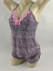 Baby Doll Plus Com Renda Estampado Sexy