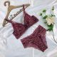 Fabricado por Lizamor. Conjunto de Soutien rendado push up. Acompanha fio dental rendado strappy bra.