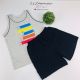 Pijama masculino infantil confeccionado em algodão Modelo de Short e regata. Modelos incríveis