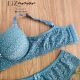 Plus Size. Conjunto de Soutien rendado com bojo e corpo reforçado. Fio dental asa delta rendado.