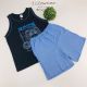 Pijama masculino infantil confeccionado em algodão Modelo de Short e regata. Modelos incríveis
