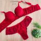 Plus Size. Conjunto de Soutien rendado com bojo e corpo reforçado. Fio dental asa delta rendado.