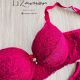 Plus Size. Conjunto de Soutien rendado com bojo e corpo reforçado. Fio dental asa delta rendado.
