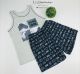 Pijama masculino infantil confeccionado em algodão Modelo de Short e regata. Modelos incríveis