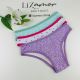 Tanga estampada de coton algodão com viés reforçado.