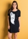 Camisola Abgail de manga curta com estampa frontal