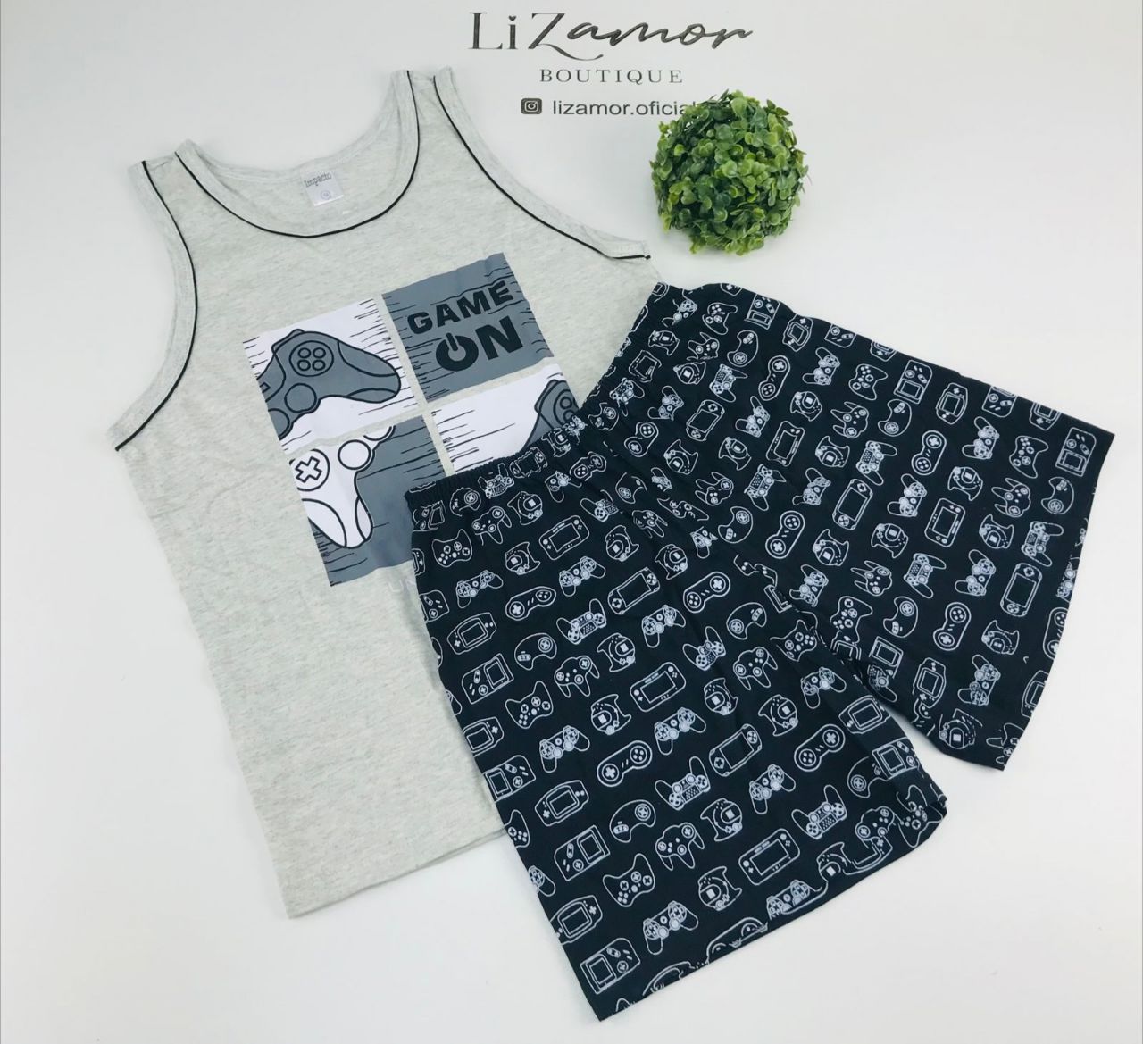 Pijama masculino infantil confeccionado em algodão Modelo de Short e regata. Modelos incríveis