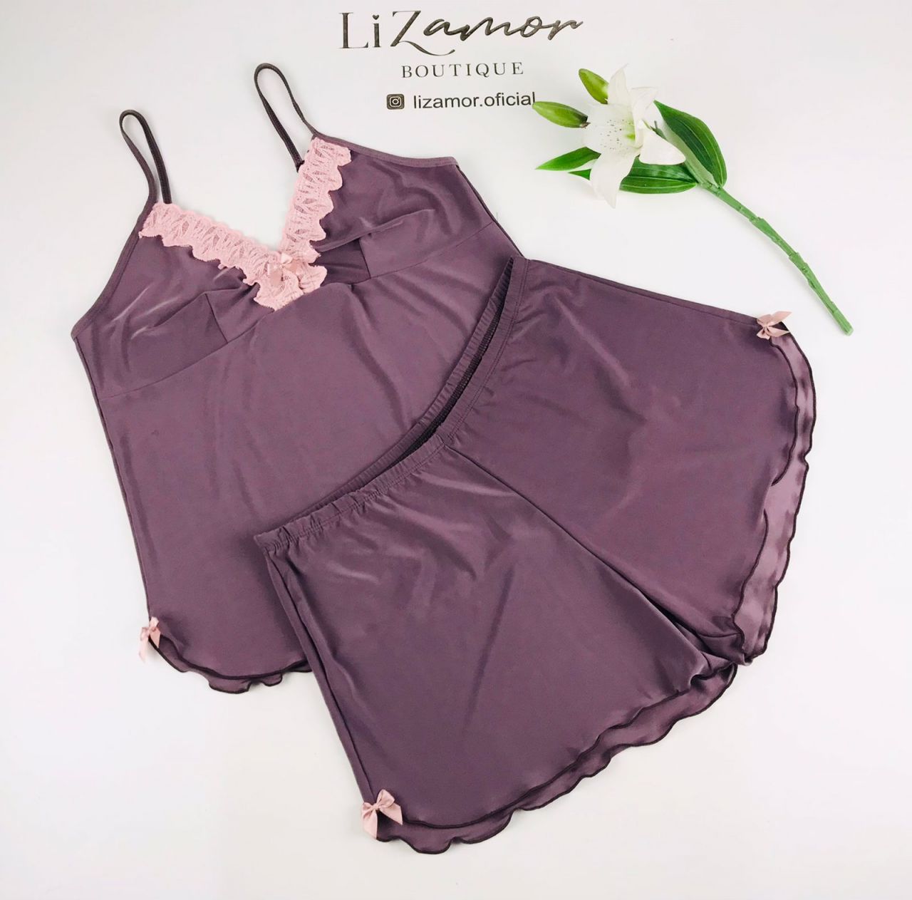 Baby Doll Plus Com Renda Estampado Sexy