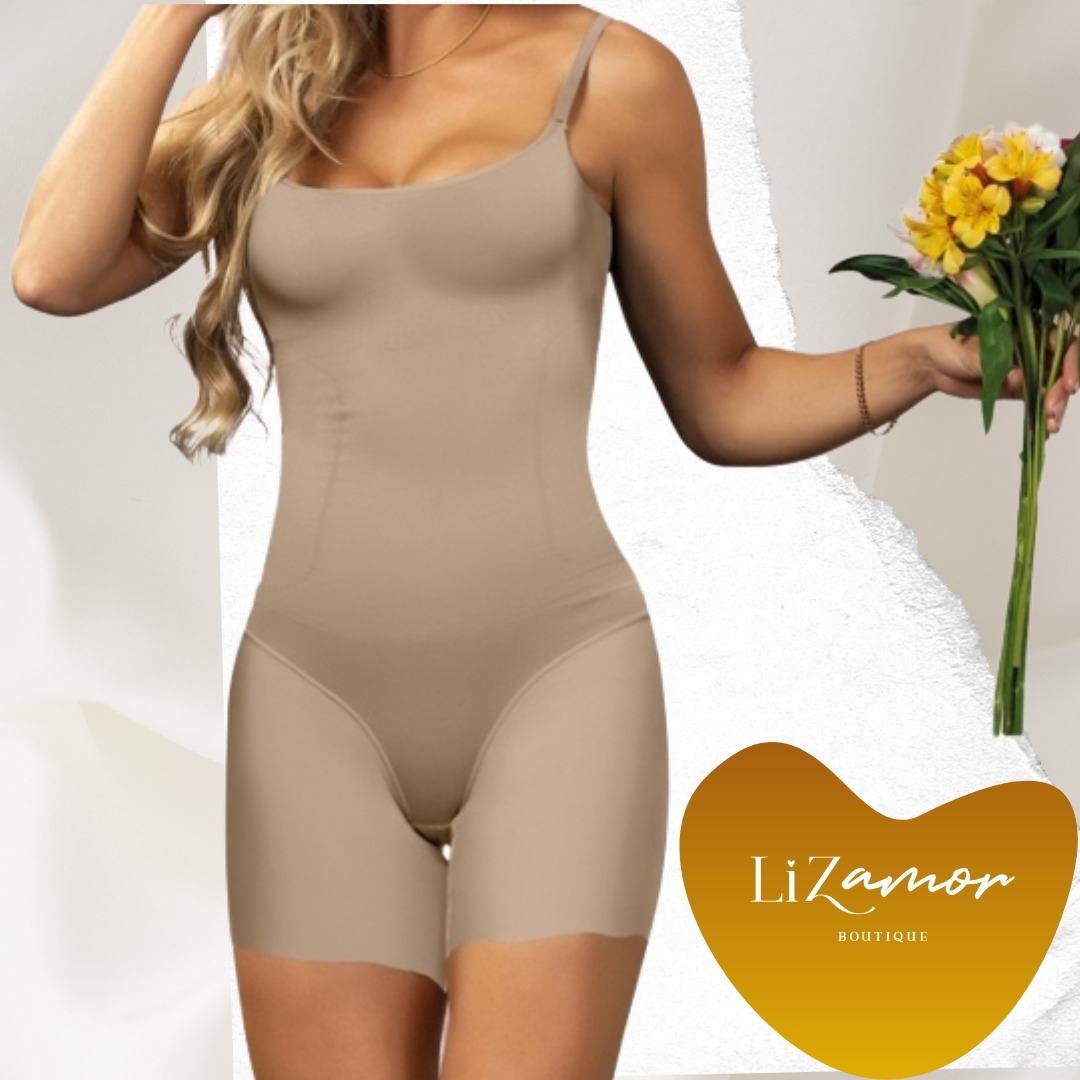 Body Modelador Com Bojo E Bermuda Invisible Laser