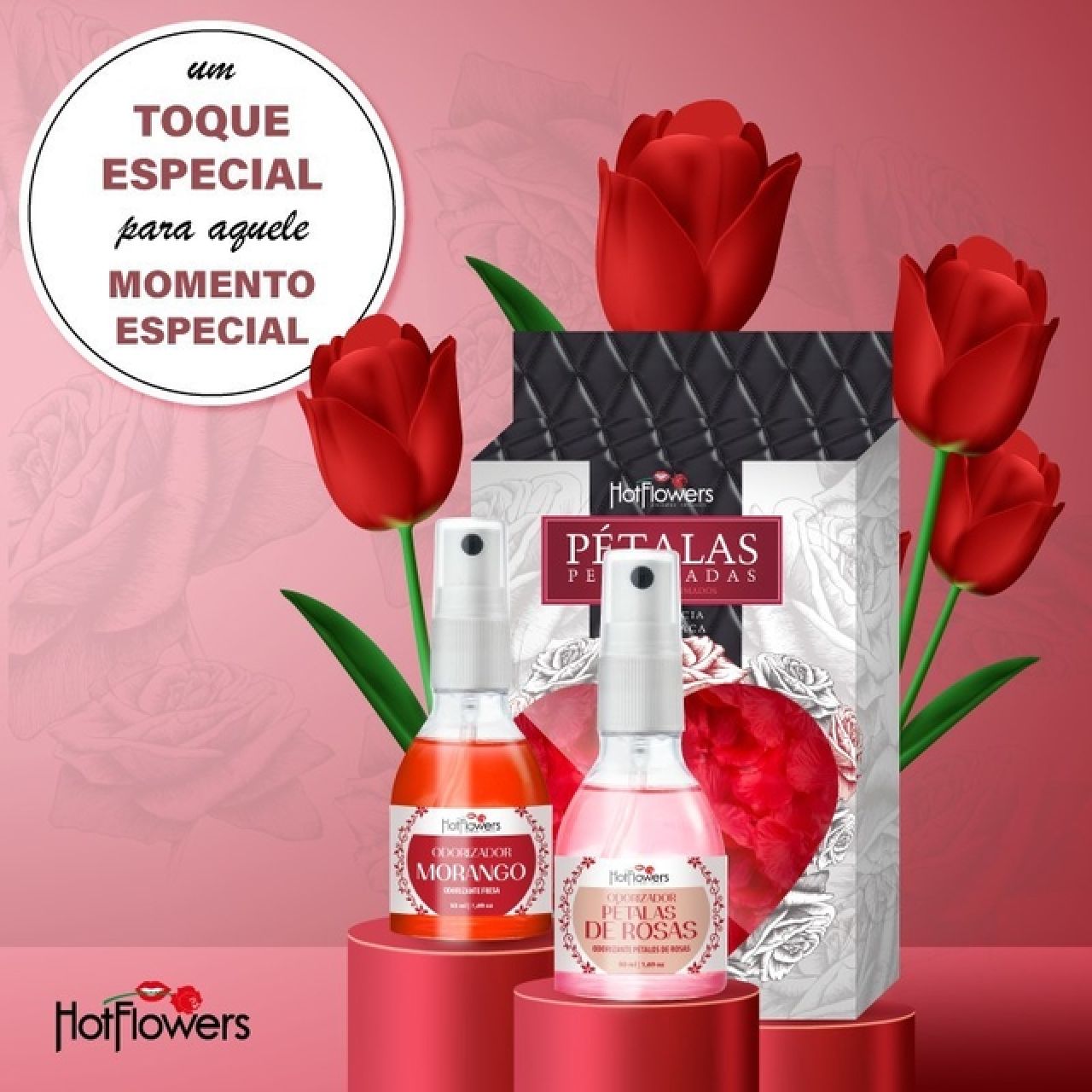 Odorizador de ambiente pétalas de rosas.